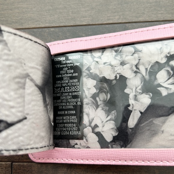 TED BAKER LONDON Pink Leather Luggage Tag, Travel Suitcase ID, 100% Authentic - Picture 6 of 9